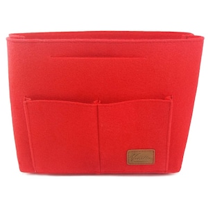 Taschenorganizer Kulturtasche Kulturbeutel Schminktasche  Make-Up Tasche Handtasche Organizer – Bag in Bag für Zubehör Rot