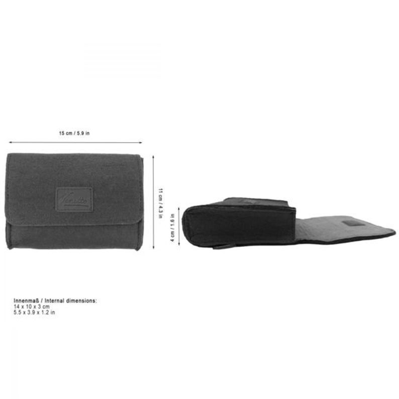 Pouch Mini pouch made of felt for accessories and accessories, power supply, PC mouse, e-cigarette, cosmetics, black image 2