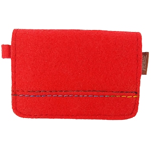 Mini Kinder-Portemonnaie Geldbörse Tasche Filz rot
