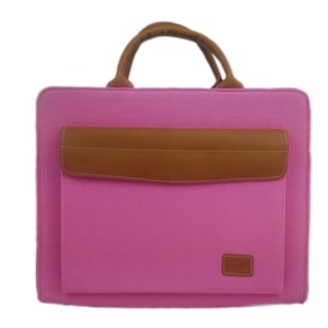 Business sac sac à main poubelle poubelle gris feutre poche serviette sac à main Bureau sac en cuir sac en feutre 13 pouces ordinateur portable épaule sac dames rose