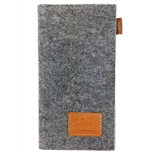 Venetto wallet portemonnee tas portemonnee Exchange handgemaakt van grijs vilt voor EG kaarten, munten