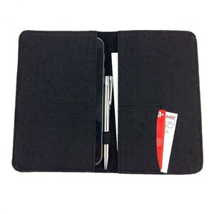 9.1-10,1 inch organisator tas gemaakt van vilt vilten sleeve mouw gemaakt van vilt cover beschermhoes Tablethülle met kaart deksel, universeel, zwart afbeelding 3