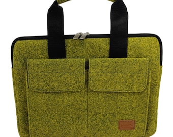 12,9 - 13,3 pouces Poche sac poche sac mallette sac à main pour MacBook / Air / Pro, iPad Surface Ordinateur portable oliv muté