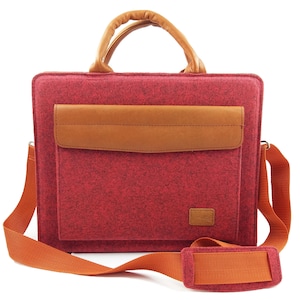 Business bag ladies Sac épaule sac porte-documents pour MacBook ordinateur portable ordinateur portable sac senti udn cuir rouge image 1