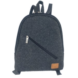 Venetto mini sac à dos sac de petit format noir unisexe à la main de sac à dos feutre feutre