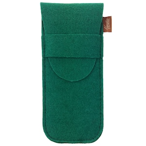 Vegan case Elf Feather binder roll felt green