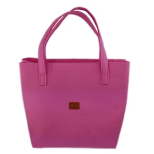 Bolso de bolso de las mujeres Shopper bolso bolso fieltro bolso de fieltro vegano bolso de fieltro con cartera señoras rosa rosa