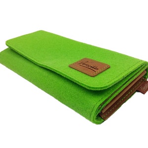 Billetera larga señoras cartera cartera verde