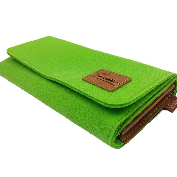 Long Ladies wallet Purse wallet Green Wallet