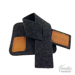 Wine Manchette Drop Catcher Wine Collar made of Felt Wine Collar Coasters Black Melted image 3