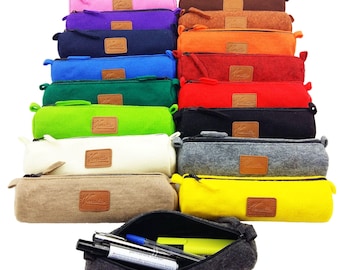 Stifterolle Pen Binder Schlamperrolle Student Case case bag case for pens made of felt/gift for you child/training/felt