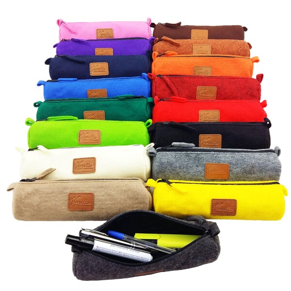 Stifterolle Pen Binder Schlamperrolle Student Case case bag case for pens made of felt/gift for you child/training/felt