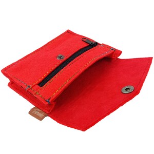 Mini Wallet Women Purse red image 8