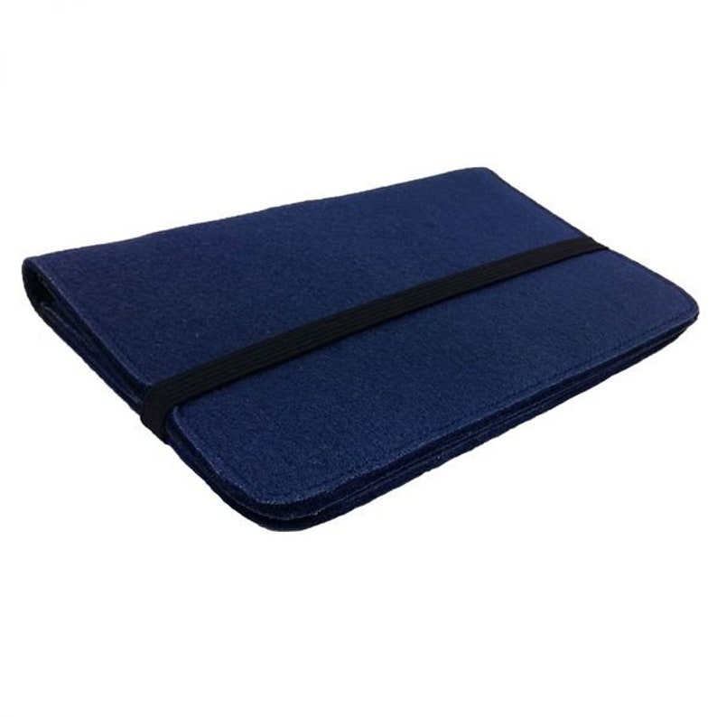 7 inch Tablethülle Protective case case bag made of felt for tablet ebook, Blue dark Blue image 4
