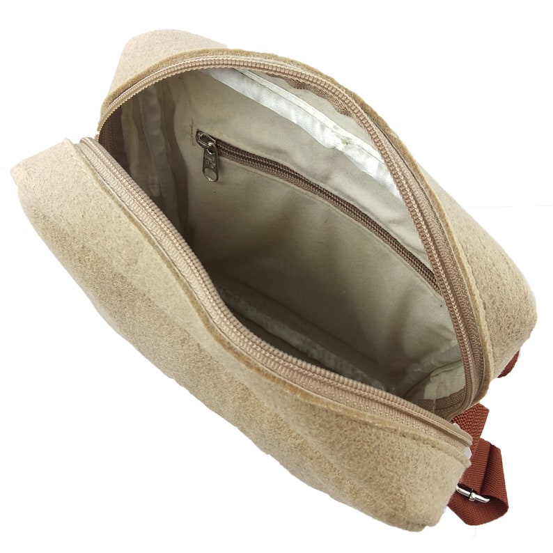 Bag shoulder bag handbag for women men unisex felt bag bag made of felt, cappuccino Brown image 6