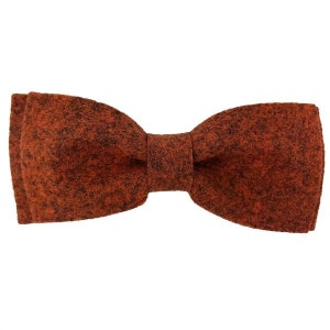 Men fly Bow fly made of felt with cloth orange mottled image 3