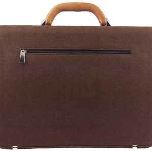 For 13 inch MacBook Pro, air 13 laptop Briefcase Men Bag Office bag Brown image 2