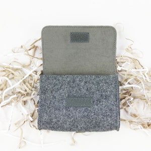 Bag Mini Sleeve Felt Bag Felt Bag Bag made of felt for accessories Blood glucose meter Cosmetic Accessories grey image 3