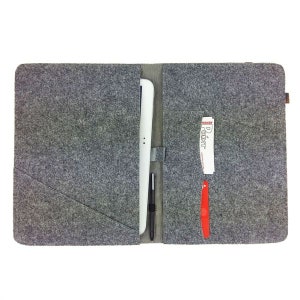 Vers le haut à 13,3 pouces le frêne Tablet sleeve pour MacBook Air, couvrir organisateur de sac feutre, gris image 2