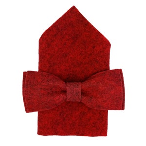 Men fly Bow felt fly fly made of felt with insert cloth, red image 2