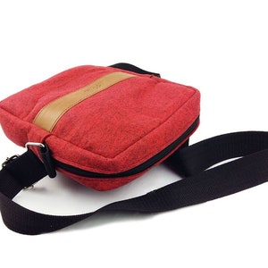 Umhängetasche Schultertasche Handtasche Filztasche Tasche rot Bild 2