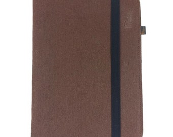 9.1-10.1 inch universal cover made of felt Tablethülle protective cover case Brown