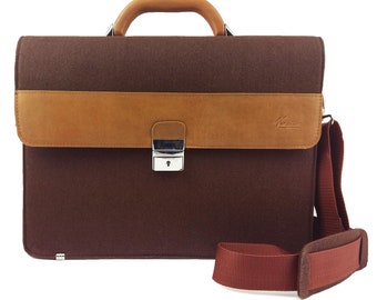 Pour MacBook Pro 13 pouces, air sac de bureau de poche de l’homme 13 laptop Briefcase Brown