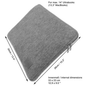 12.9 13.3 Inch Case Case Protective Case for MacBook Air Pro, iPad Pro 14, M1, M2 Surface, Laptop, Notebook black melange image 5