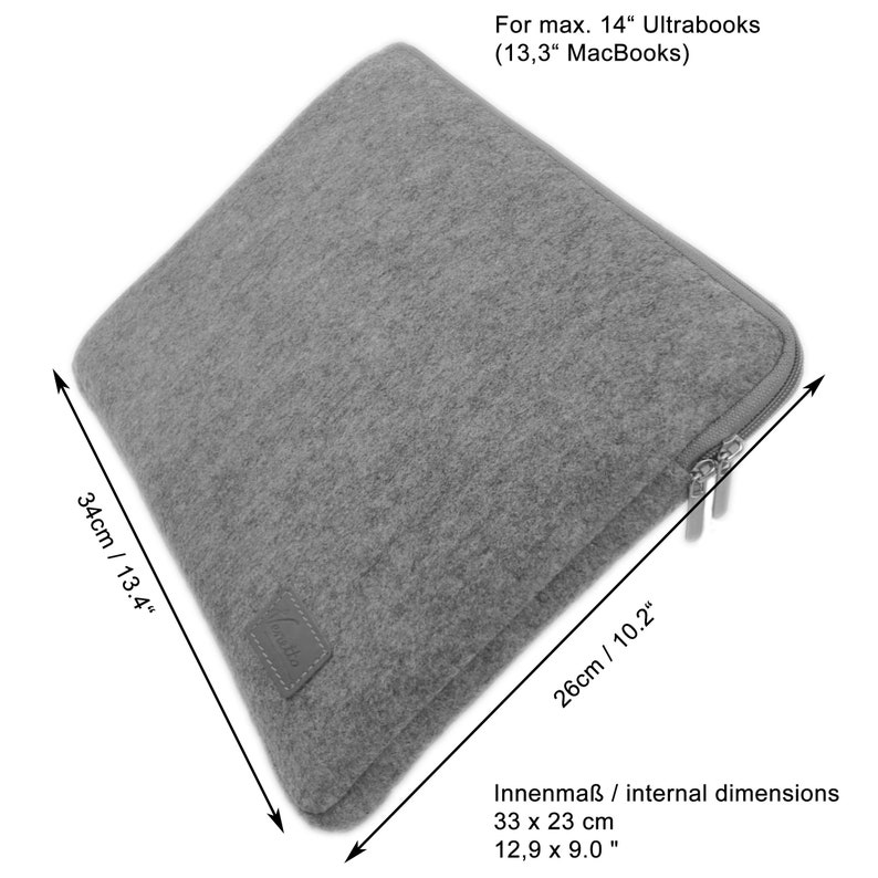 12.9 13.3 Inch Case Case Protective Case for MacBook Air Pro, iPad Pro 14, M1, M2 Surface, Laptop, Notebook black melange image 5