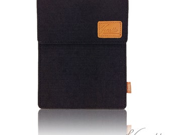 Cas pour les cas de lecteur eBook senti sleeve Etui Housse protectrice feutre sac, noir