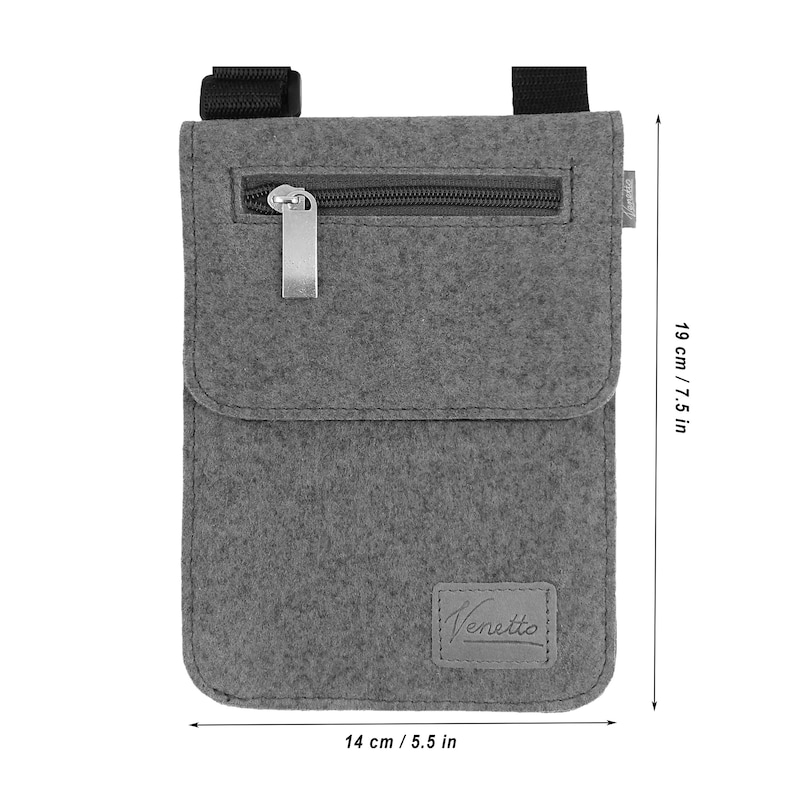 Small shoulder bag Shoulder bag Handbag crossbag Leisure bag Felt bag cross bag grey image 2