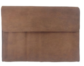 Leather Bag A4 Nubuk Leather business Briefcase Workbag Laptop Bag handmade 13.3 "Sleeve