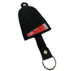 Kartentach sleutelhanger ID ticket zwart