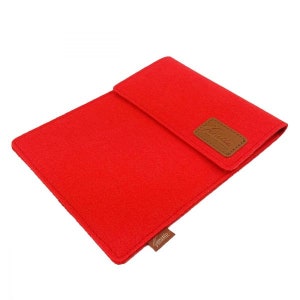 10.6 Bag for tablet ebook iPad Samsung book case pouch made of felt protector case red image 4