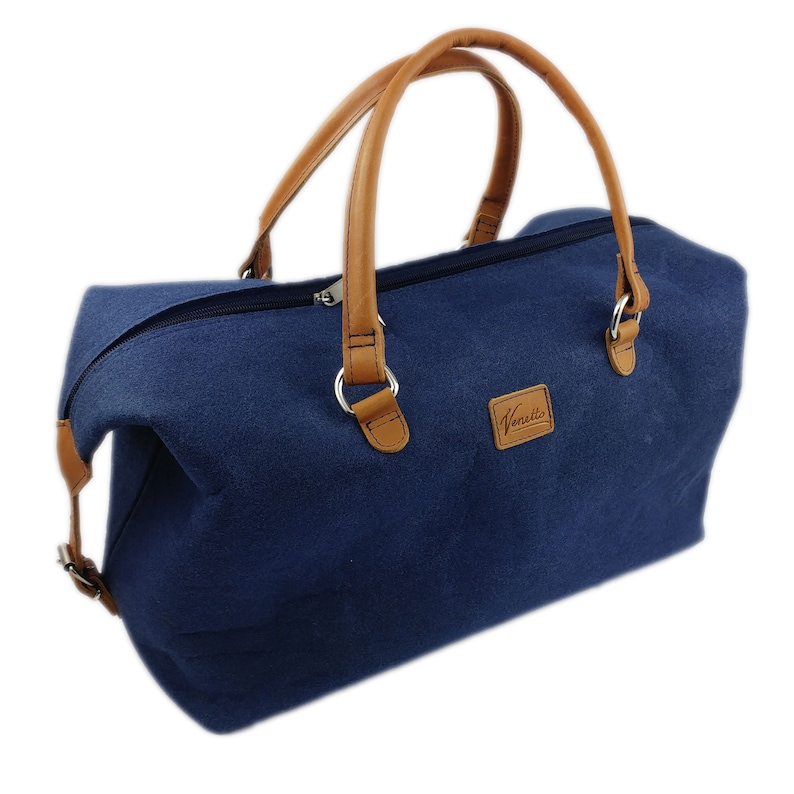 Hand Luggage Bag Weekender Handbag Travel Bag for Airplane Flight Bag Bag for Men and Women, blue image 1