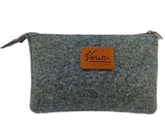 Culture bag bag for cosmetics make up bag felt bag culture bag, grey