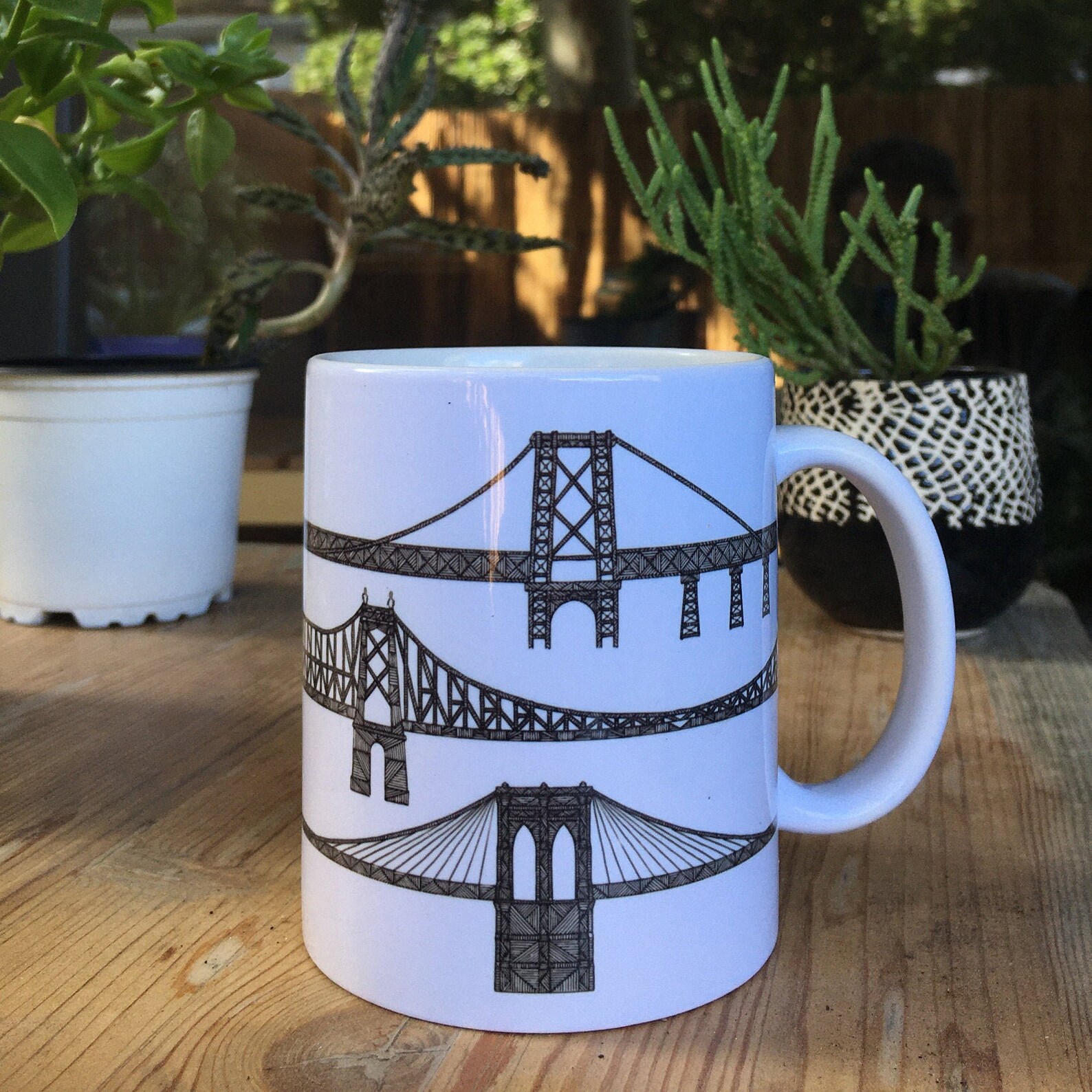New York City Bridges Mug Brooklyn Bridge Williamsburg Etsy