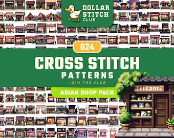 Cross Stitch Patterns | Asian Shop | Japanese Store | PDF | Digital Downloads