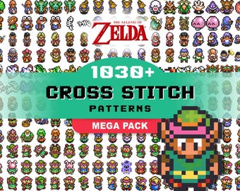1030+ Legend of Zelda | Cross Stitch Patterns | A Link to the Past | Retro Gaming