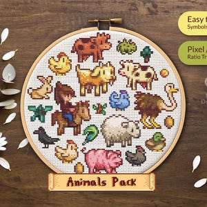 Stardew Valley &#39;Animals&#39; Cross Stitch Patterns I Digital Download I DIY Craft