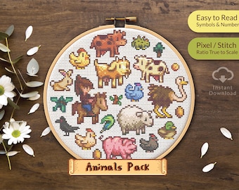 Stardew Valley 'Animals' Cross Stitch Patterns I Digital Download I DIY Craft