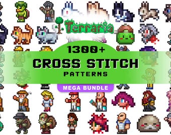 Terraria I Cross Stitch Patterns I Retro Gamer I Fan Art I Digital Downloads I Biomes