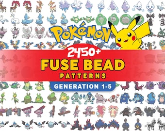 2400+ Patterns | Gen 1-5 Pokémon | Fuse Beads | Original + Shiny | PDF | Fan Art | Digital Downloads