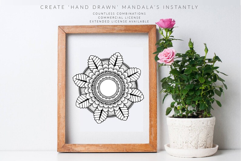 Mandala Illustrator Brushes Etsy