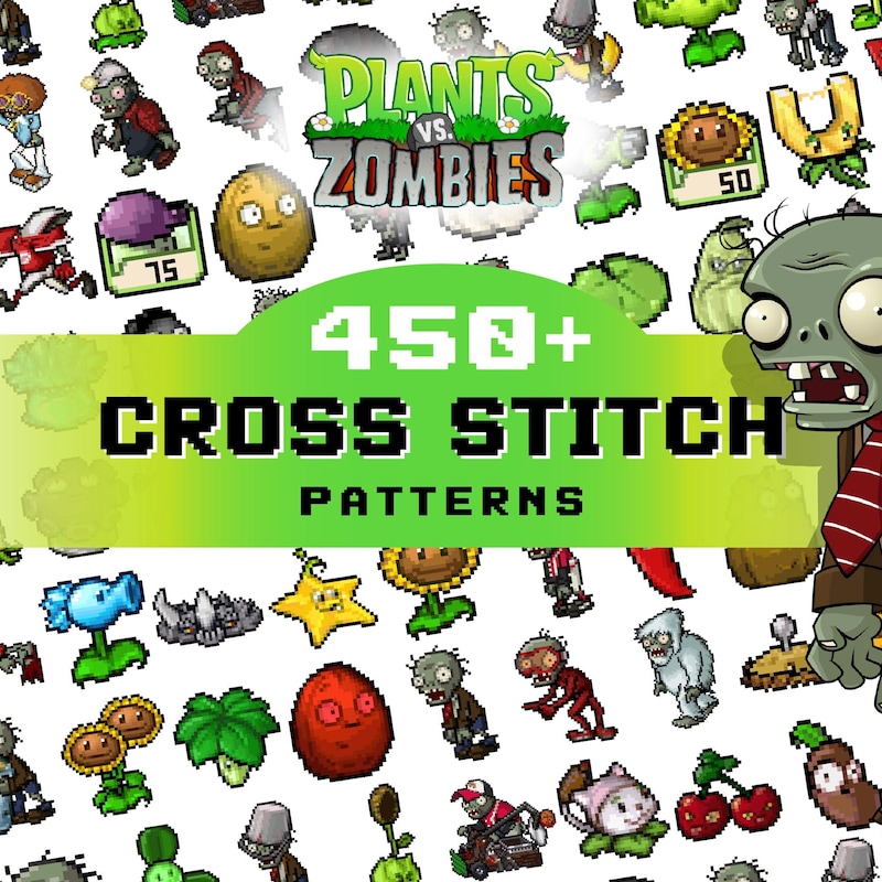 Zombie Pattern Stitch Zombie Cross Stitch - Etsy