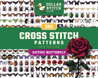 Cross Stitch Patterns | Gothic Butterfly | Thorne Rose | PDF | Digital Downloads