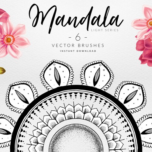 Mandala Illustrator Brushes Etsy