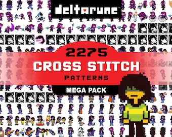 2275 Deltarune Cross Stitch Patterns I PDF I Fan Art I Digital Downloads