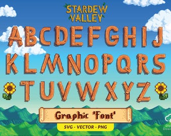 Stardew Valley 'Font' I Logo Typeface I Vector I PNGs I Fan Art