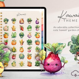 Garden Theme 880+ DIGITAL STICKERS | Digital Planner Stickers | Pre-cropped Gardening Stickers image 4